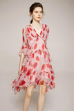 POPPY silk flowing midi dress