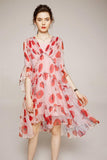 POPPY silk flowing midi dress
