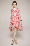 POPPY silk flowing midi dress