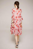 POPPY silk flowing midi dress