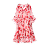 POPPY silk flowing midi dress