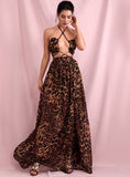 SANTORINI cut out leopard gown
