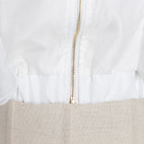 White Turtleneck Lantern Blouse