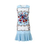 CARMELA Vintage Floral Mini Dress