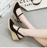 Wedge Slingback Pointy Pump Shoes