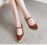 Wedge Slingback Pointy Pump Shoes