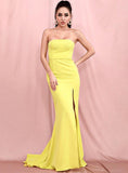 SANTI Tube Bodycon Split Gown