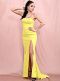 SANTI Tube Bodycon Split Gown