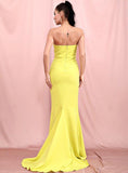 SANTI Tube Bodycon Split Gown