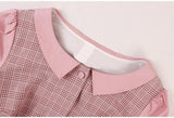 RONINA plaid midi dress in pink
