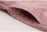 RONINA plaid midi dress in pink