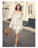 GILLIAN Open Sleeve Tasseled Dress