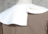Crop top Button Pleated Lapel Sleeve