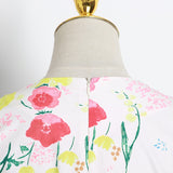 JASMINE Blossom Puff Ruffled Midi Dress