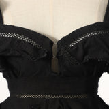 Sweetheart lantern-sleeve peplum top