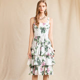 COLLINS Ruffles Big swing Cake Midi Dresses