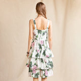 COLLINS Ruffles Big swing Cake Midi Dresses
