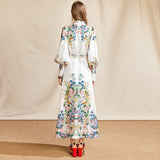 SANDRA Button-down Holiday Maxi Dress