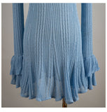 SKYE Ruffled Back Cross Knitting Dress