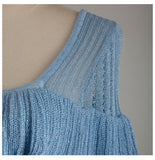 SKYE Ruffled Back Cross Knitting Dress