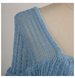 SKYE Ruffled Back Cross Knitting Dress