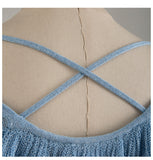 SKYE Ruffled Back Cross Knitting Dress