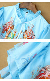 GALILIE Butterfly Sleeve Sequined Beading Dress