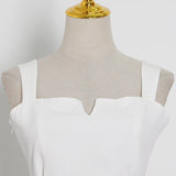 Asymmetrical Strap Sashes Vest Belted Top