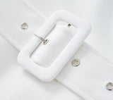Asymmetrical Strap Sashes Vest Belted Top