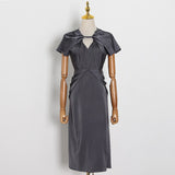 CHIRICO Ruched Midi Dress in colors