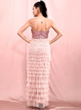 FRIDAY Sequined Tube Mesh Gown