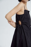 ATARA Spaghetti Black Split Loose Fit Dress