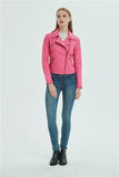 Lapel Zipper Jacket in Colors