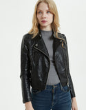 O-Neck biker jacket in colors