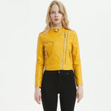 O-Neck biker jacket in colors