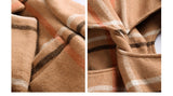 Fit Plaid Twisted Hollow Out Overcoat