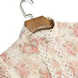 EDEN Belted Embroidery Ruffled Midi Dresses
