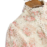 EDEN Belted Embroidery Ruffled Midi Dresses