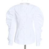 Vintage Inspired Blouse with Bow Vest