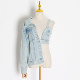 Hip Deconstructed Denim Top