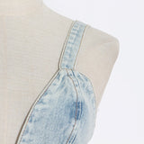 Hip Deconstructed Denim Top