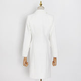 INA Classy Lapel Midi Dress