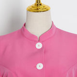Crop Long Sleeve Top & Maxi Skirt Set in colors