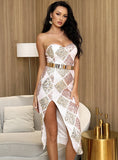 KEISHA Geometric Party Dress