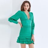KARINA Vintage Frills Mini Dress in colors-Dresses-Primetime-Looks