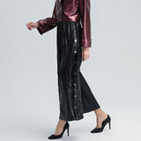 Wi-leg Slit Culotte pants