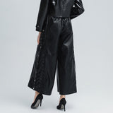 Wi-leg Slit Culotte pants