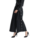 Wi-leg Slit Culotte pants