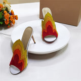 On-fire High-Heeled Slip-on Sandals