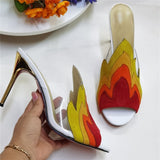 On-fire High-Heeled Slip-on Sandals